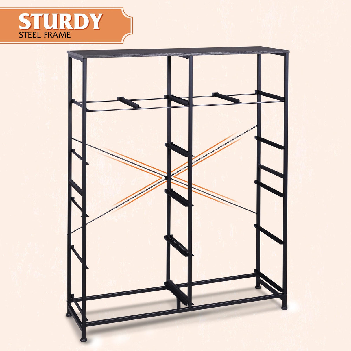 WLIVE Tall Dresser for Bedroom with 12 Drawers, Dressers & Chests of Drawers, Fabric Dresser for Bedroom, Closet, Fabric Storage Dressers with Storage Drawers, Steel Frame, Wood Top, Charcoal Black WLIVE