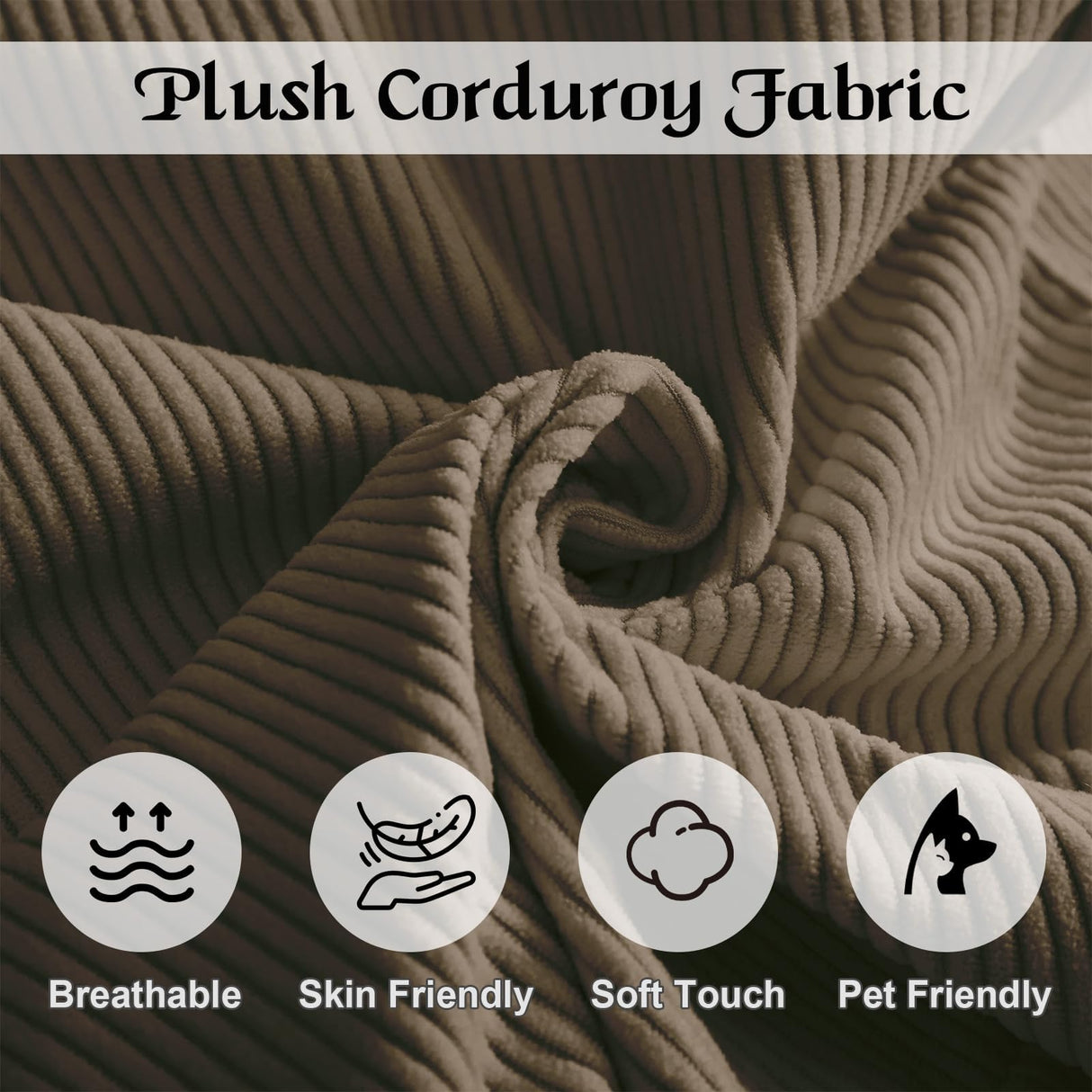 6-in-1 DIY Modular Cloud Sectional Couch, L Shaped Memory Foam Boneless Couch for Living Room, Oversized Corduroy Sofa Bed, Upholstered Deep Seat Sectional Sofa, No Assembly Required (Brown) SCZMWJ