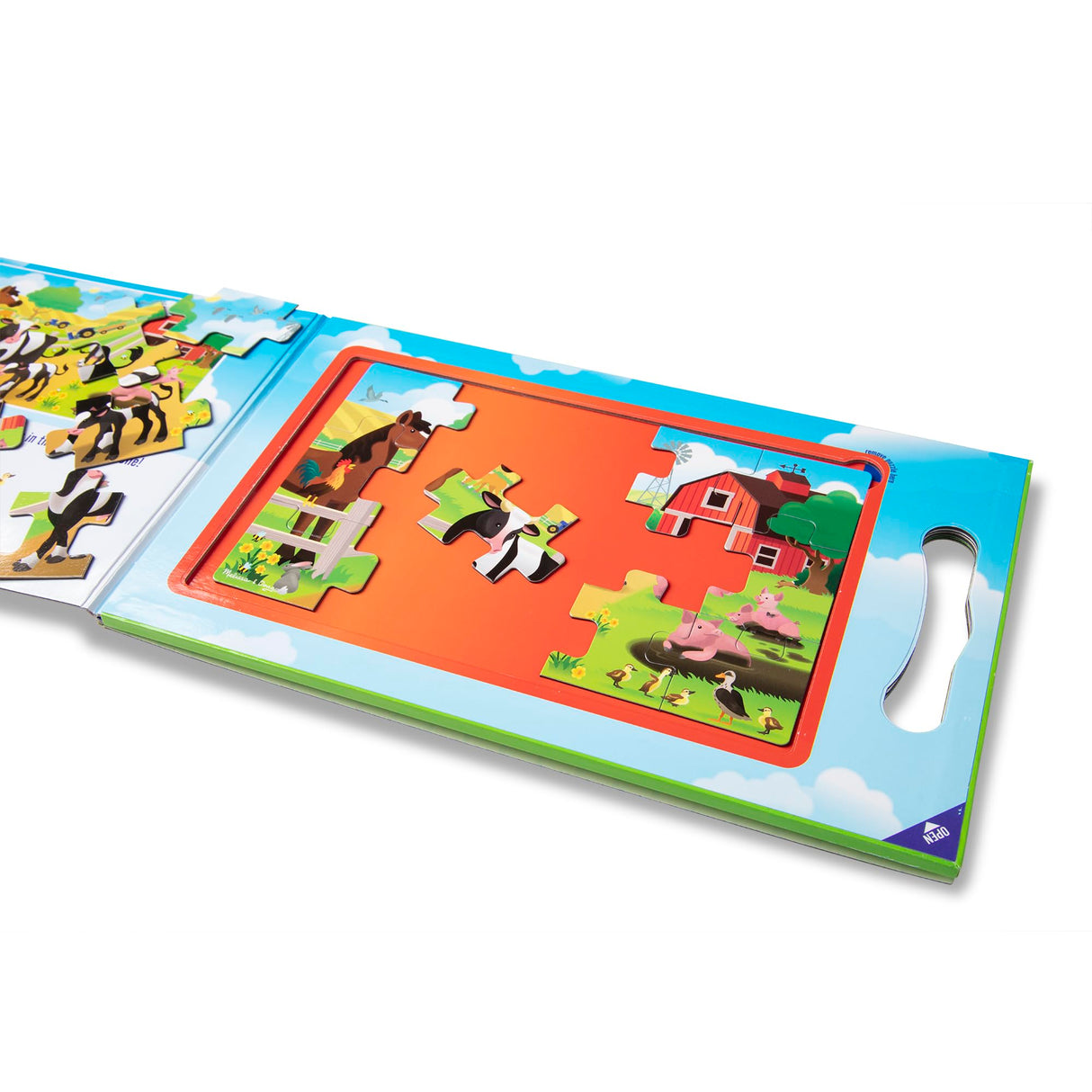 Melissa & Doug Take-Along Magnetic Jigsaw Puzzles Travel Toy On the Farm (2 15-Piece Puzzles) - FSC Certified Melissa & Doug