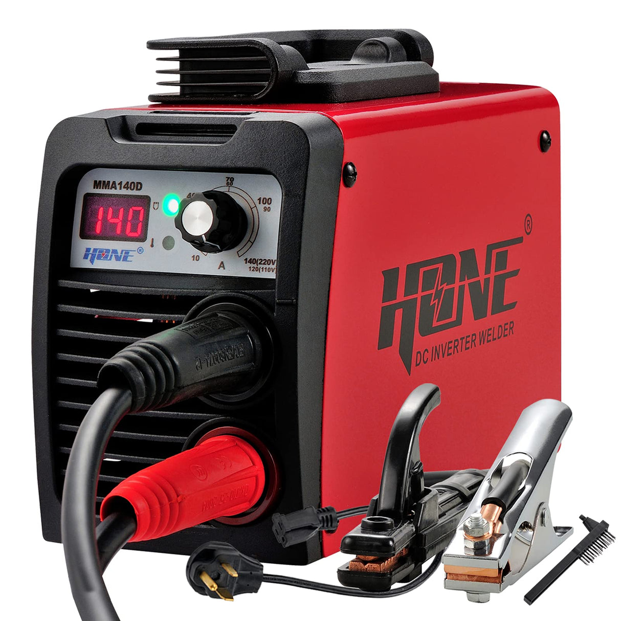 HONE Stick Welder, 110V/220V Actual 140Amp ARC Welder Machine, IGBT Inverter Digital Display LCD Welding Machines with Hot Start Arc Force Anti-Stick, High Efficiency for 1/16"-1/8" Welding Rod. HONE