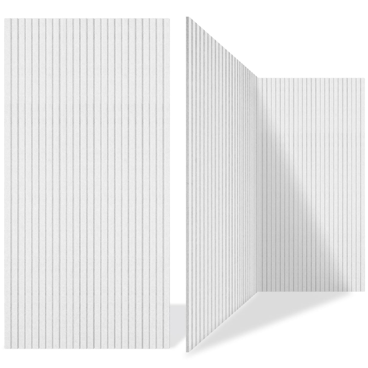 10 Pack Acoustic Panels,47.2x23.6x0.4 inch Acoustical Wall Panels,Large Soundproof Panels,Self-Adhesive Sound proof panels for walls,Acoustic Treatment for Recording Studio&Office Vertical,White EVENRISING