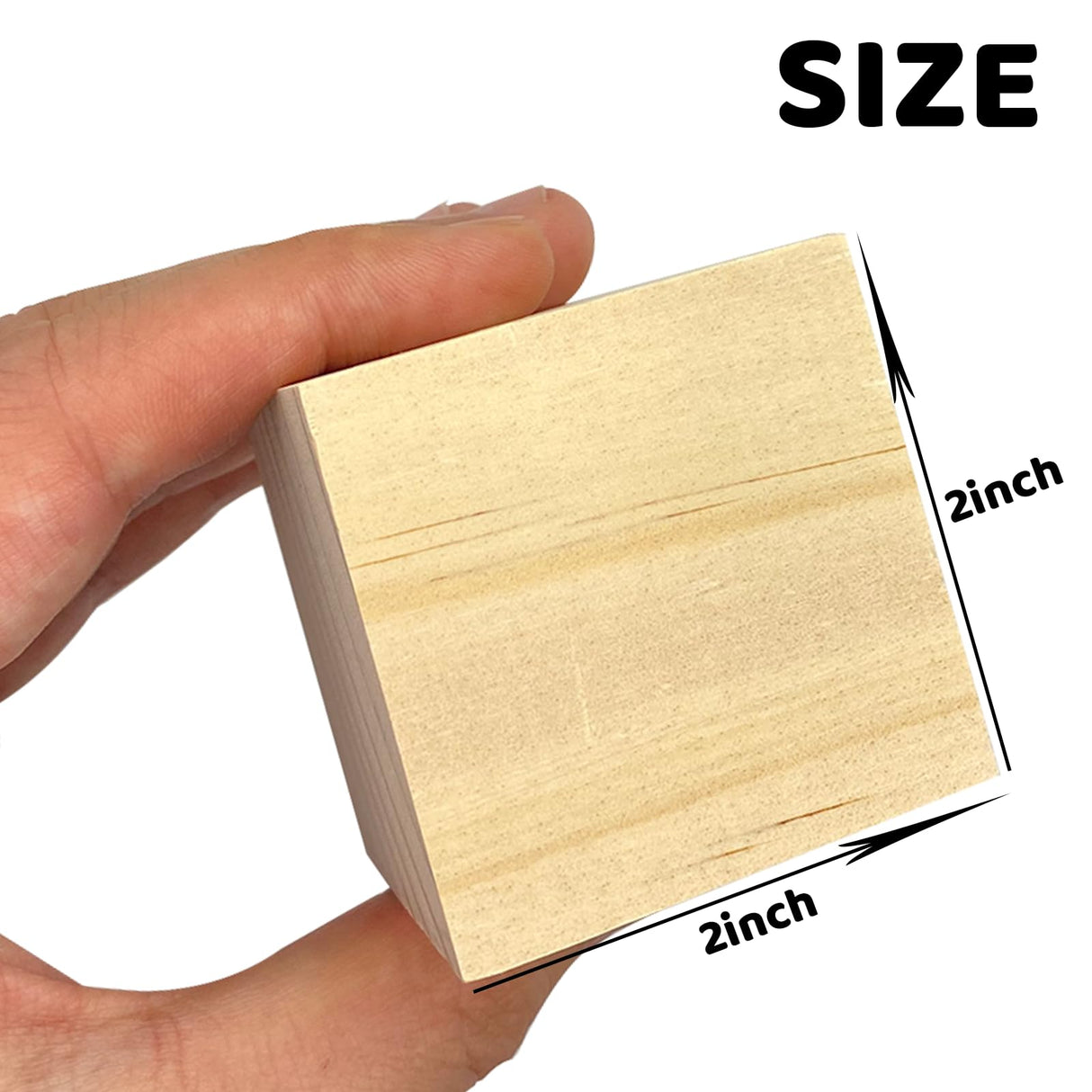 MUXGOA Wood Blocks for Crafts,2 Inch Unfinished Wooden Cubes Natural Wood Blocks for Crafts Making & DIY Projects & Decor(Pack of 9) MUXGOA