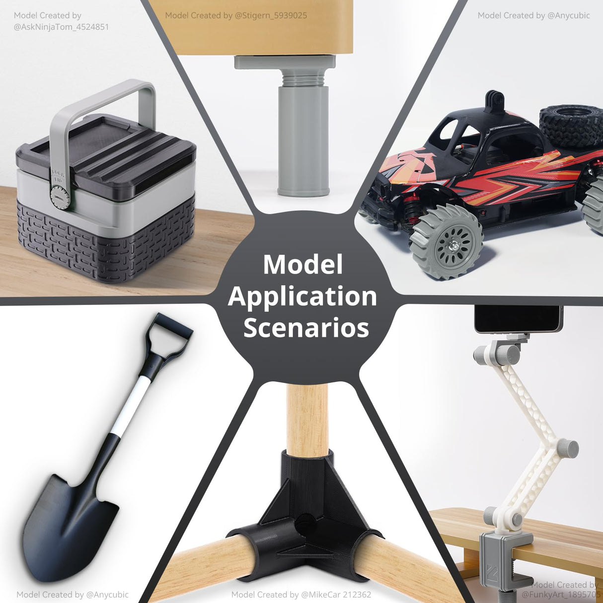 ANYCUBIC ABS Filament 1.75mm, High Strength and Toughness, 3D Printer Filament Dimensional Accuracy +/- 0.02mm, 1KG Spool (2.2 lbs), White ANYCUBIC