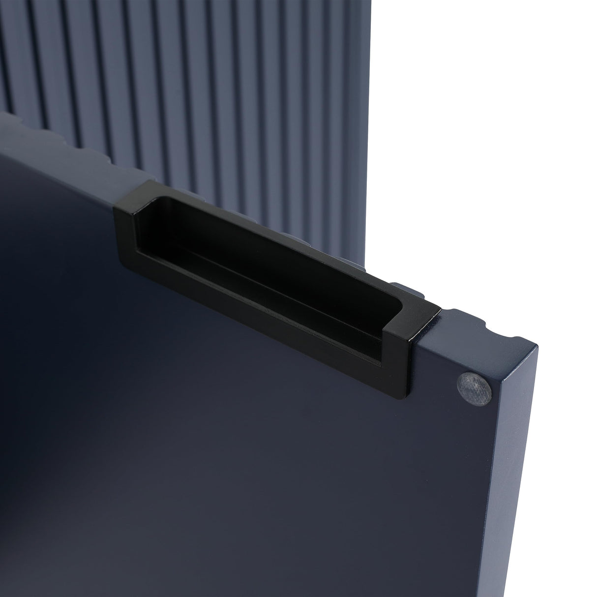 Malwee 48 Inch Floating Bathroom Vanity with Sink, 48'' Single Sink Wall Mounted Bathroom Vanity, with 3 Doors and White Waterdrop Gel Coat Basin (058-48 * 18, NBL) Malwee