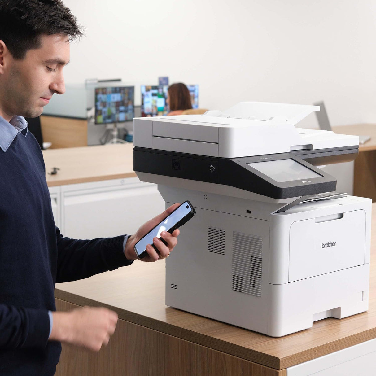 Brother MFC-L6810DW Enterprise Monochrome Laser All-in-One Printer with Low-Cost Printing, Large Paper Capacity, Wireless Networking, Advanced Security Features, and Duplex Print, Scan, and Copy Brother