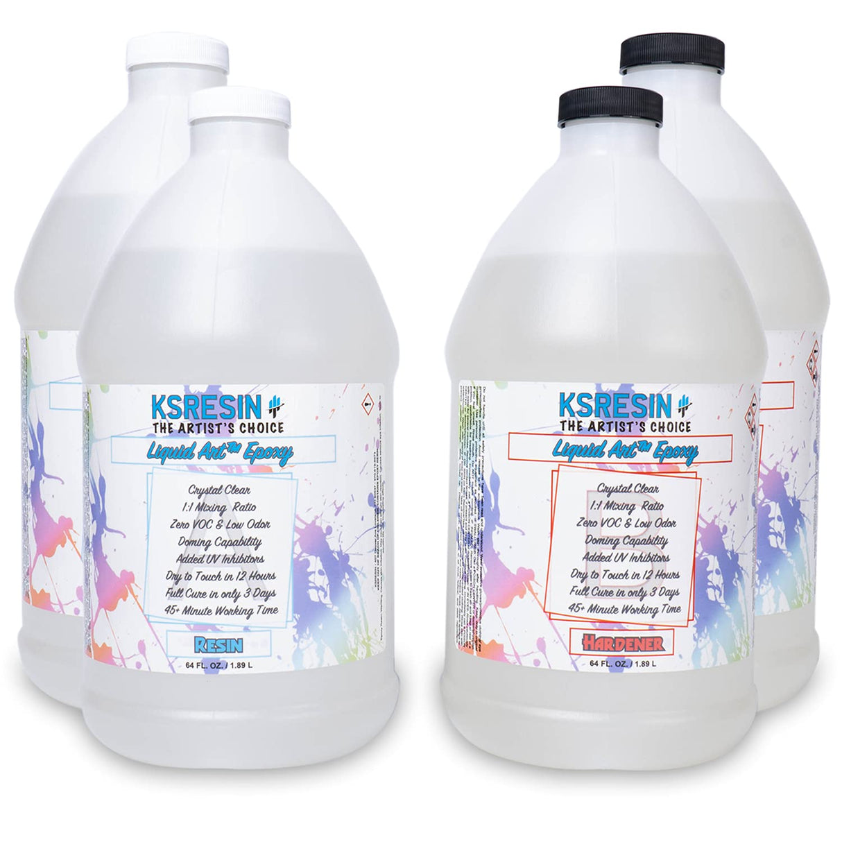 Liquid Art™ Clear Epoxy Resin Coating for Canvas & Wood Art - 2 Gallon Kit KSRESIN