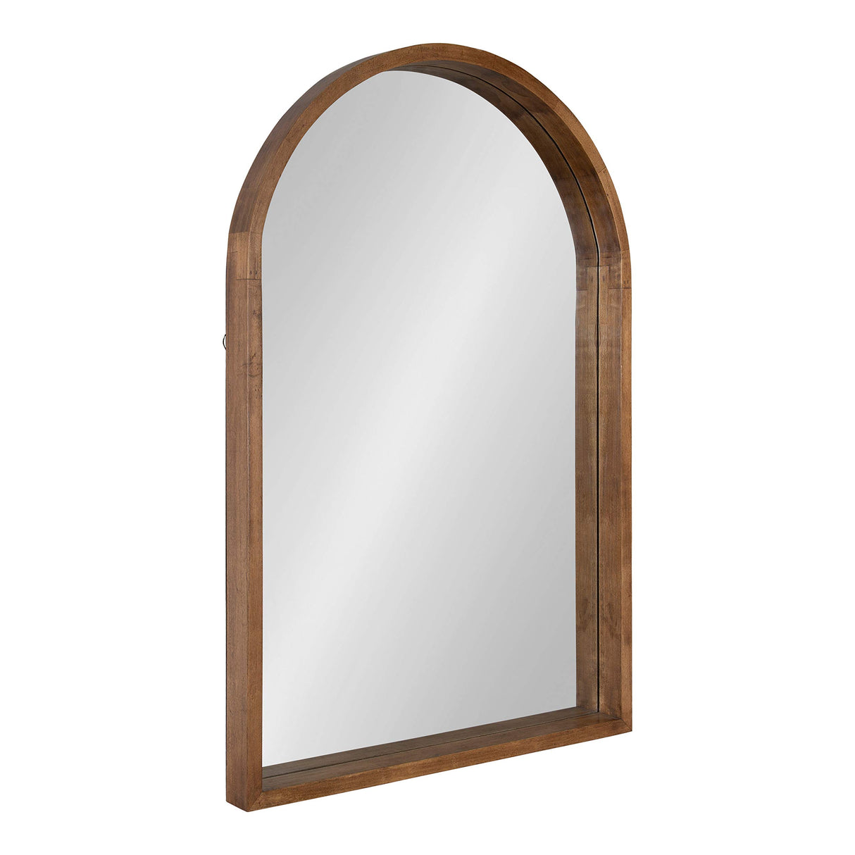 Kate and Laurel Hutton Rustic Modern Farmhouse Arch Mirror, 24" x 36", Natural Wood Finish Kate and Laurel
