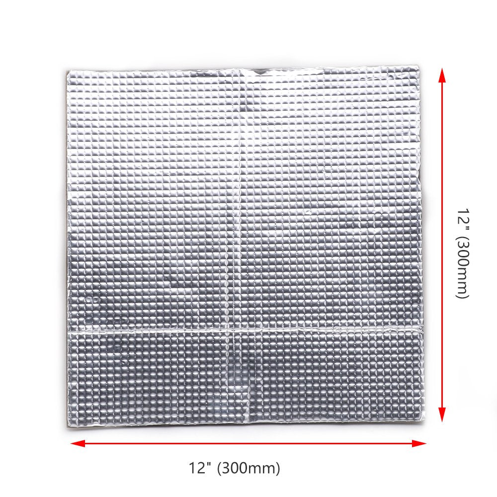 FYSETC 2pcs 3D Printer Insulation Heated Bed Lightweight Foam Foil: 12" x 12" x 0.3" CR10 Build Plate Insulation Mat Self-Adhesive Hotbed Thermal Pad for CR-10/ 10S/ Ender 3 Max Reprap Taz6-300mm FYSETC