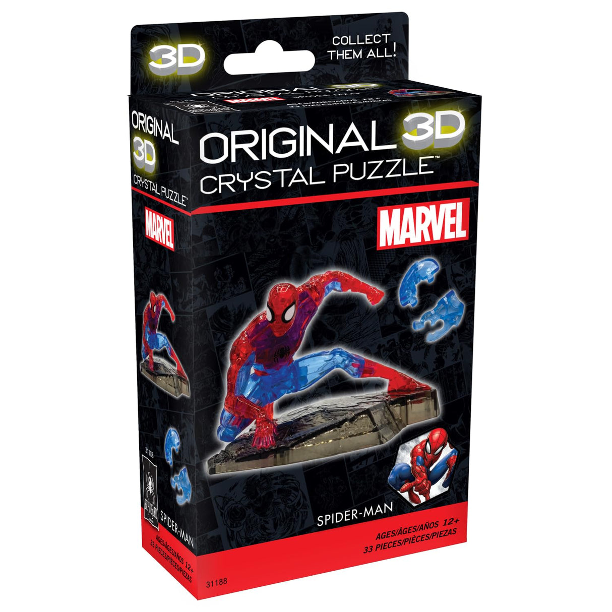 BePuzzled, Marvel Spider-Man Super Hero Original 3D Crystal Puzzle, for Puzzlers Ages 12 and Up Bepuzzled
