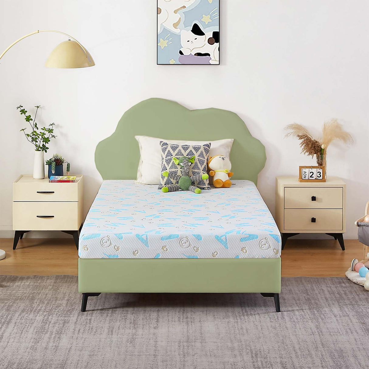 OUUI 6 Inch Twin Mattress for Kids, Removable Washable Cover Cooling Memory Foam Medium Feel, Bed-in-a-Box, CertiPUR-US Certified OUUI