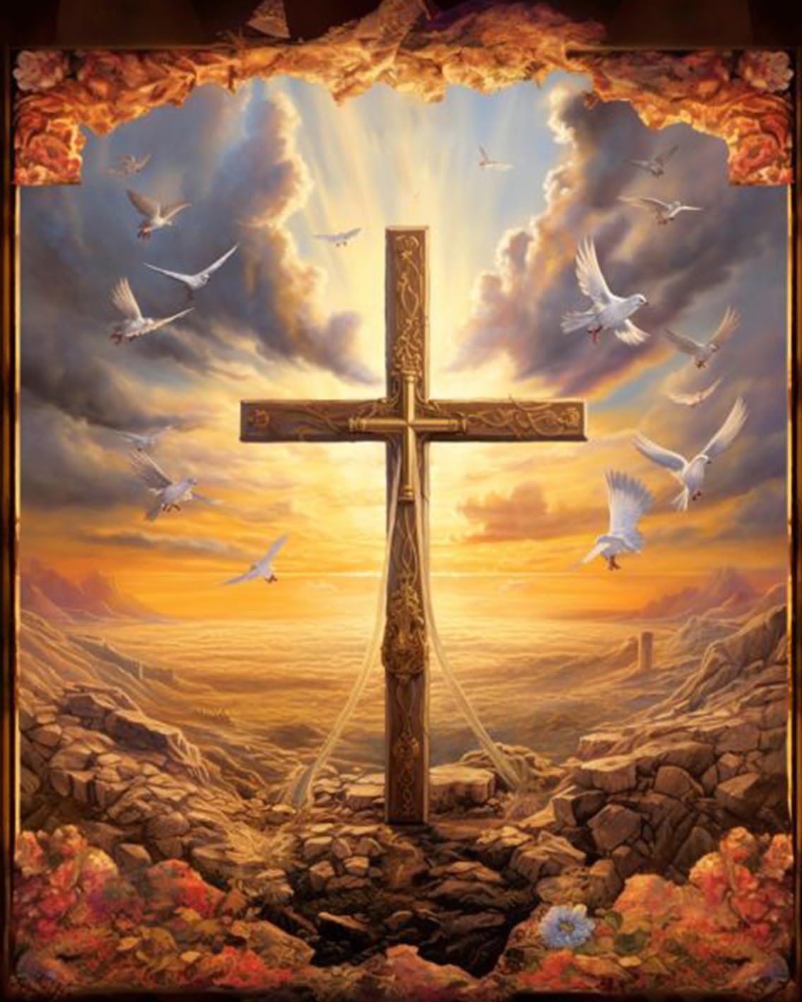 Jesus God DIY Paint by Numbers for Adults Christ Religious DIY Oil Painting Acrylic Paint Art Lion Painting Kits Canvas with Acrylic Paint Christian Quote Inspirational Art 16x20 Inch (without Frame ) Tucocoo