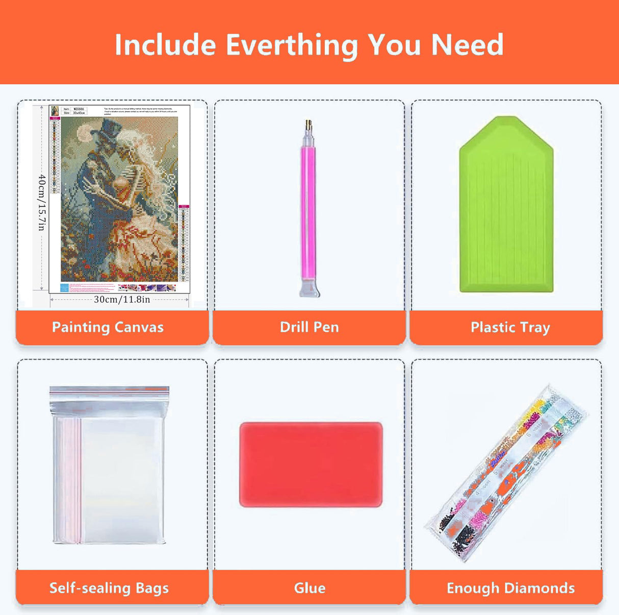 Axquilon Skeleton Diamond Art Kits for Adults - Skull Diamond Painting Kits for Adults Beginner, DIY 5D Full Drill Gem Art for Home Wall Decor 12x16 inch Axquilon