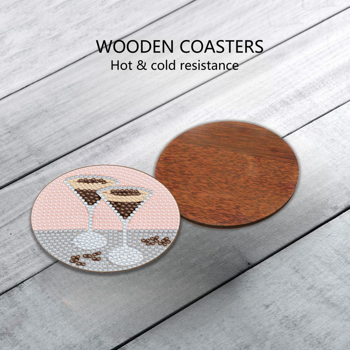 6 Pcs Diamond Painting Coasters Kits with Holder,Cocktail Diamond Art Coasters Set for Drinks Coffee Table, Gem Painting kit for Beginners Adults DIY Art Craft Gifts Home Decors (Cocktail) Bulerrylulu