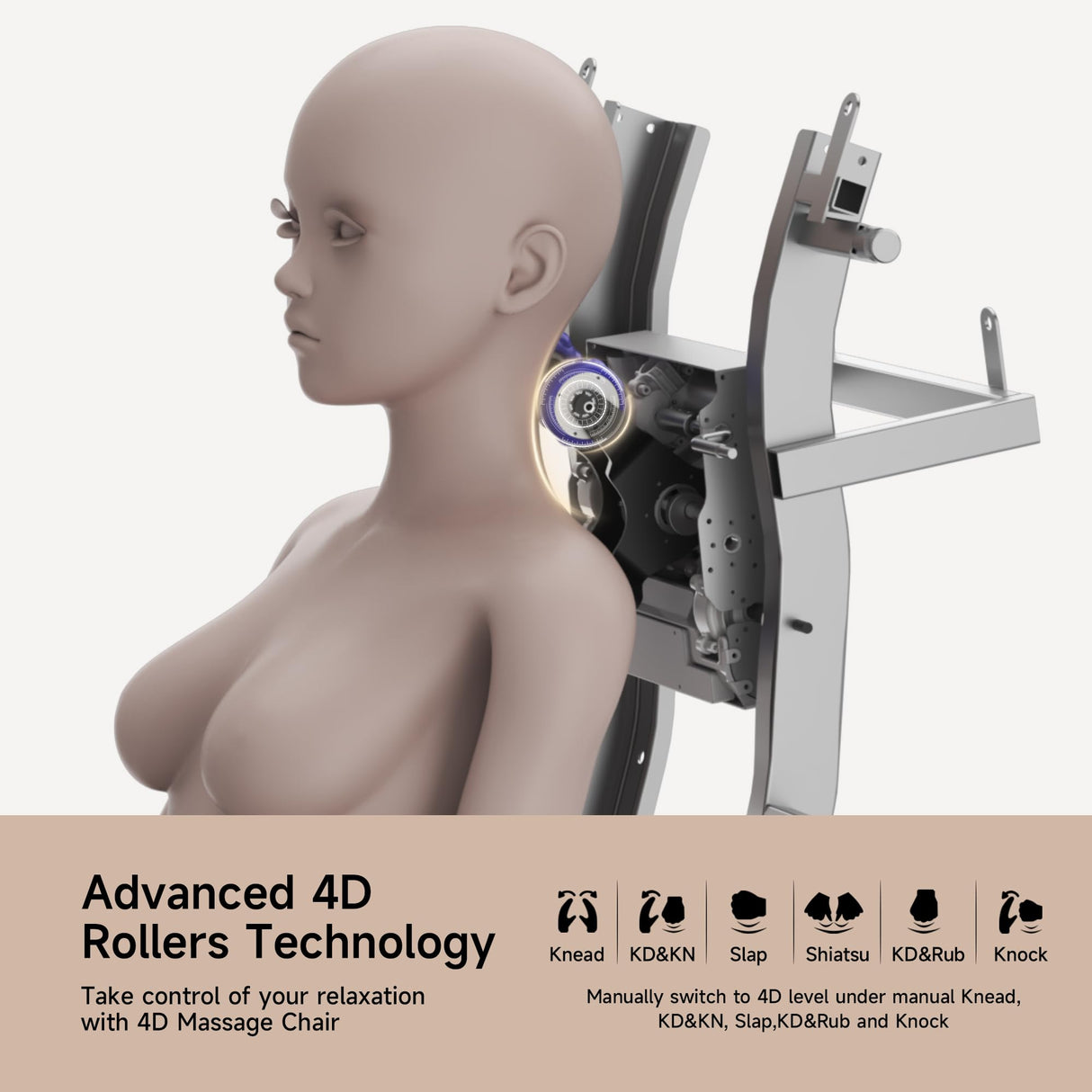 springspa 4D Full Body Massage Chair SL-Track, Zero Gravity Recliner with 16 Auto Modes, Thai Stretch, Shortcut Button, Back Heating, Bluetooth Speaker, Wireless Phone Charger, Q11 Black springspa