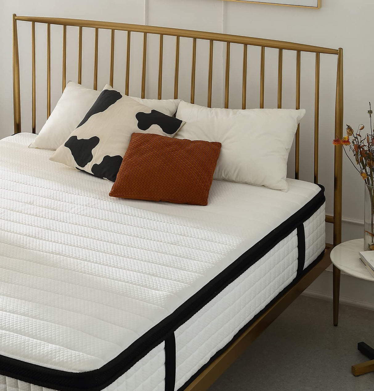 Full XL Size 12 Inch Mattress, Multilayer Hybrid Mattress, Innerspring Memory Foam Mattress in a Box, Pressure Relief & Cooler Sleeping Generic