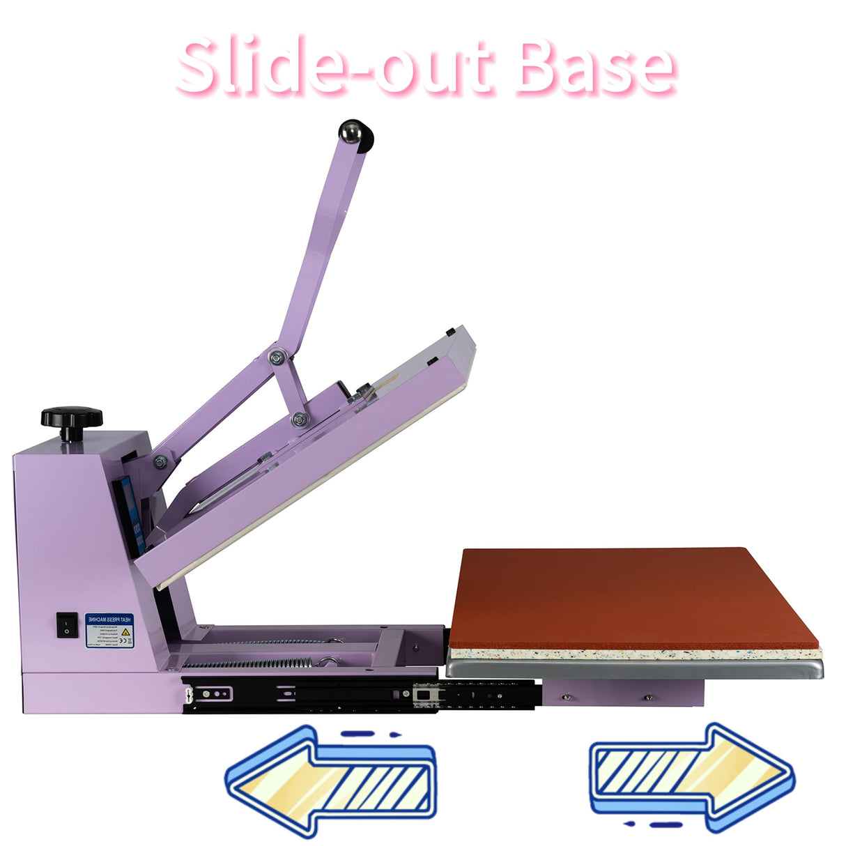Large Heat Press 16x24 Manual with Slide-Out Base, Industrial Grade 2000W Clamshell Heat Press Machine for T-Shirts - Purple/Green Heat Transfer Equipment for Sublimation, DTF & Vinyl (Purple) WUMSTOT