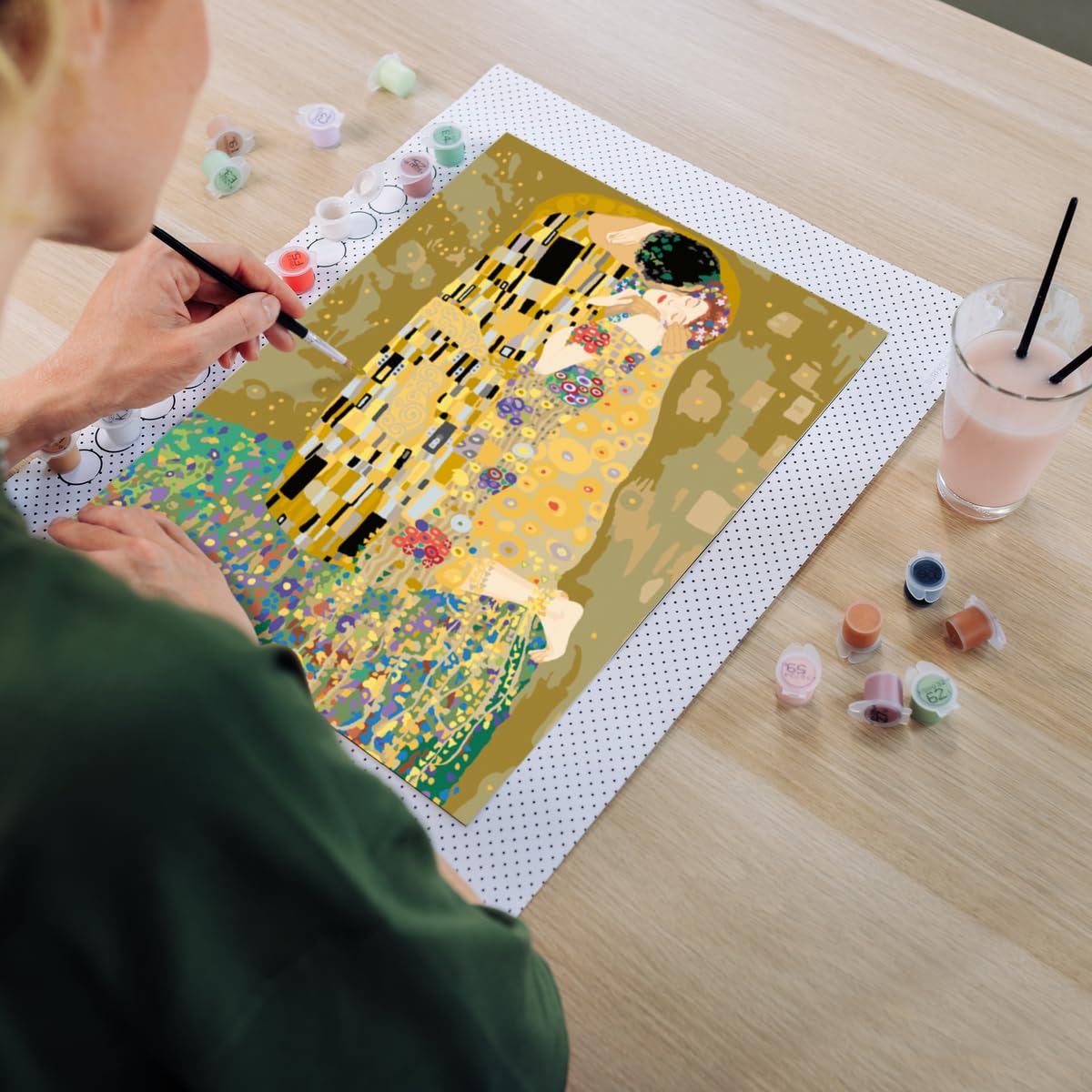 Ravensburger Relax CreArt Klimt: The Kiss Canvas Paint by Numbers Kit | Perfect DIY Art Gift for Adults, Stress Relief, and Creative Hobby Ravensburger