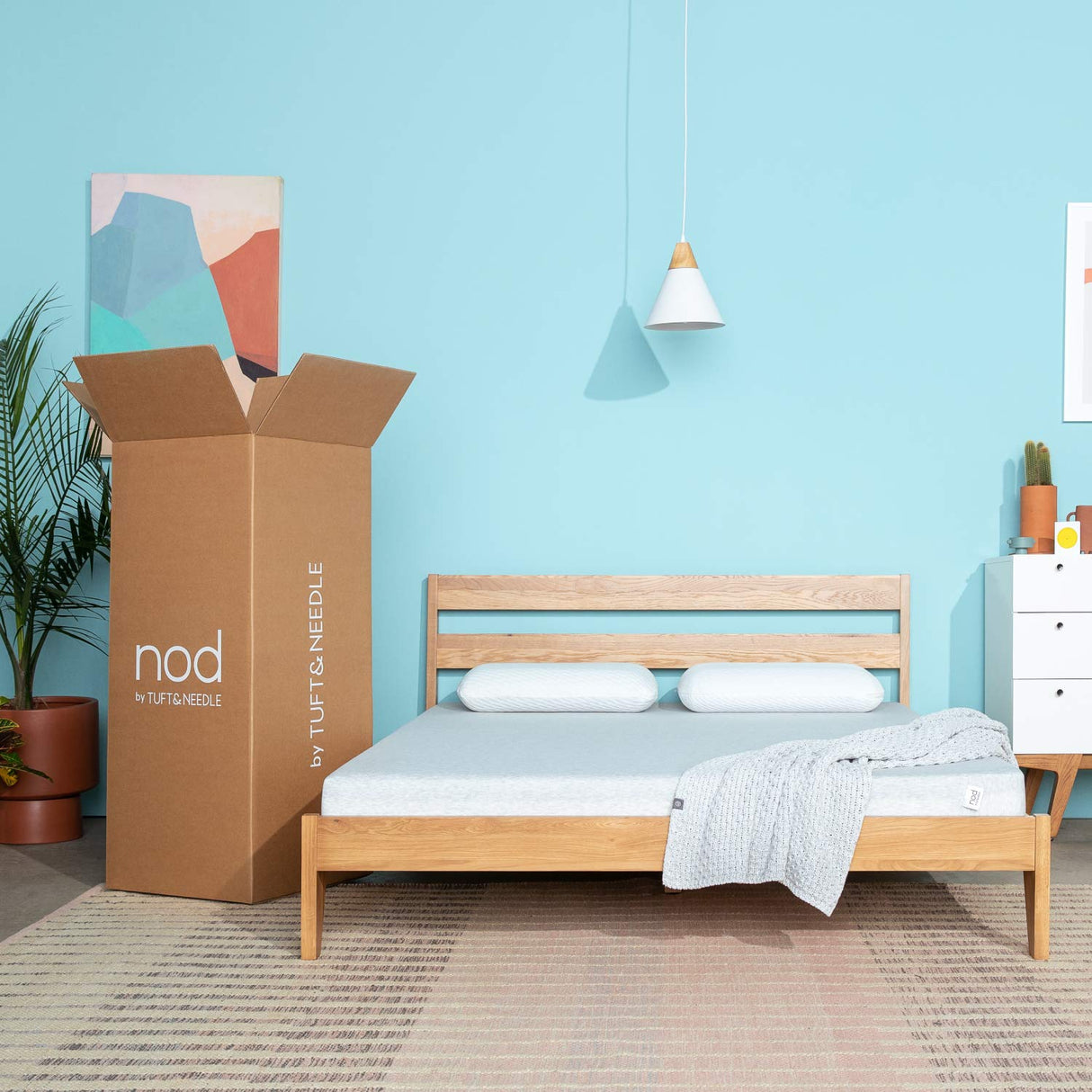 Nod by Tuft & Needle Firm 6" Twin XL Size Adaptive Foam Mattress in a Box, Breathable, Pressure Relief, Supportive, Light, 100 Night Trial, Fiberglass Free, CertiPUR-US, 10-Year Limited Warranty Tuft & Needle