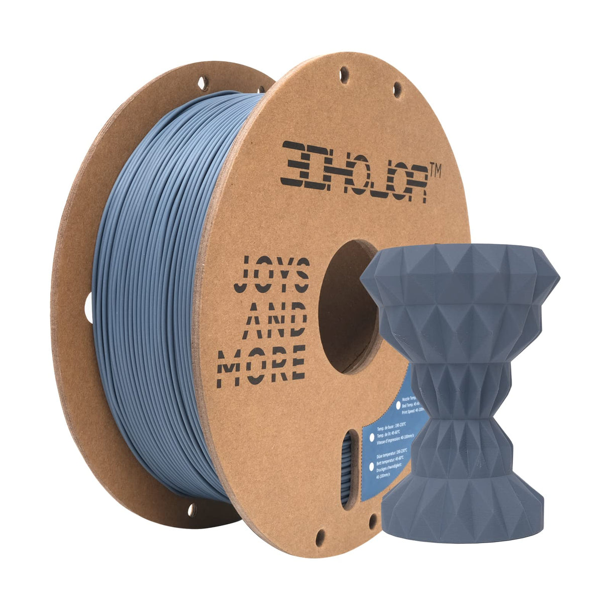 3DHoJor Matte PLA Filament 1.75mm, 1kg, Grey, 1.75mm Diameter, 2.2lbs Display Weight 3DHoJor