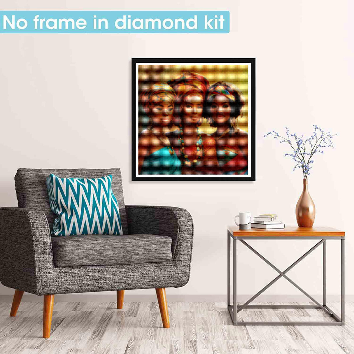 Pavemlo 5D Diamond Art Kits for Adults African American Woman, Full Drill Diamond Art Pictures Paint with Diamonds, DIY Cross Stitch Jewel Art Rhinestone Craft for Home Wall Decor 12x12 Inch Pavemlo