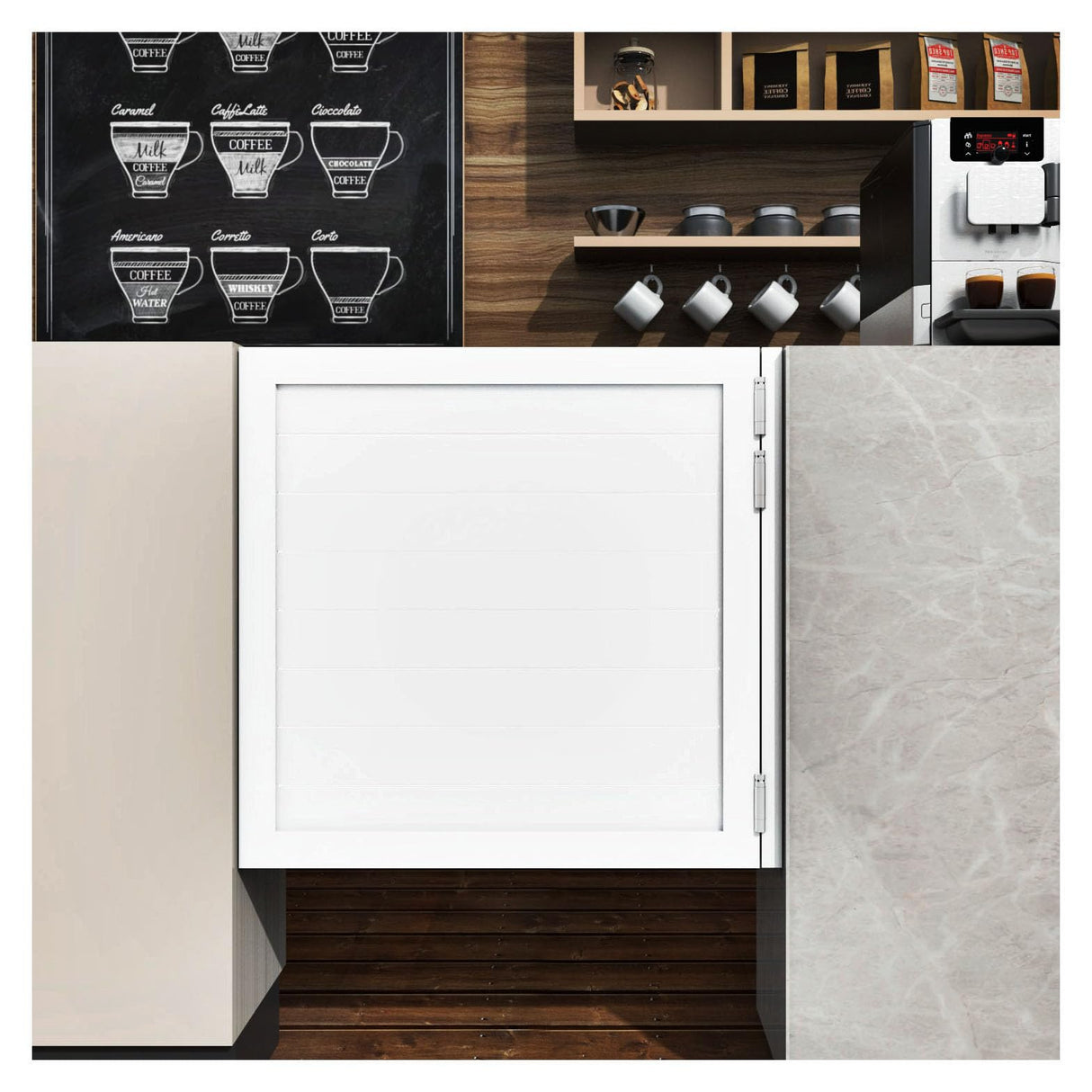 Cafe Door Swinging Door Pine Wood Saloon Door Half Door for Kitchen Partition Doorways Bar, 35.4" x 35.4" Single Dutch Door Includes Hinges, White Painted Finished Pengfei