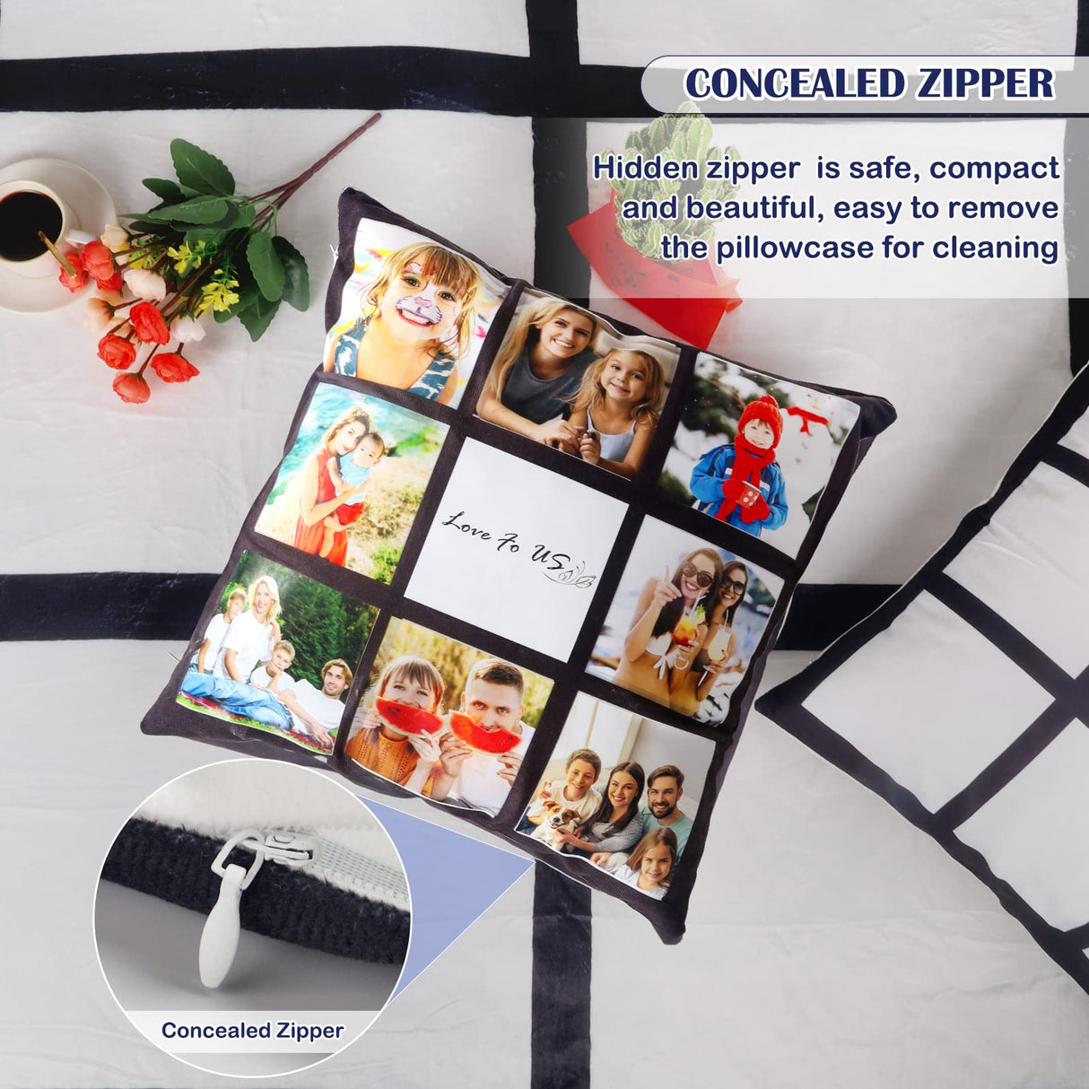 2 Pack 60 x 50 Inch Sublimation Throw Blanket for Heat Press Printed 9 Panel Blank Flannel Blanket & 3 PCS Pillow Cover SOFE DIY Custom Sublimation Photos Home Sofa Couch Bed Travel Decor See Seattle