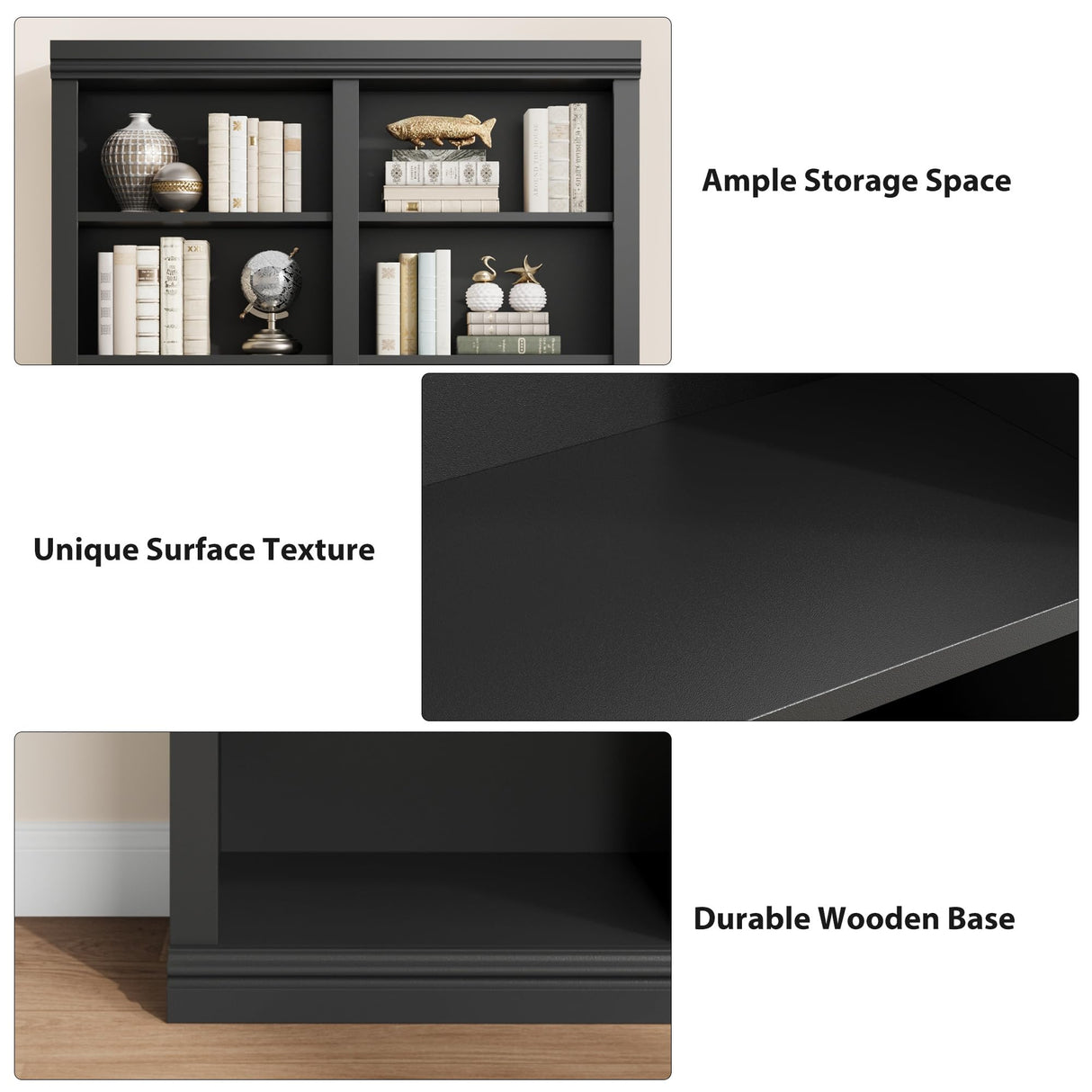 Garvee 74.5" Tall Bookshelf with Double Storage, 6-Tier Large Bookshelf, Double Wide Bookshelves w/ 12 Cubbies, Wide Freestanding Bookcases for Livingroom Office Library (Blcak, 74.5"H*46.1"W*12.4"D) Garvee