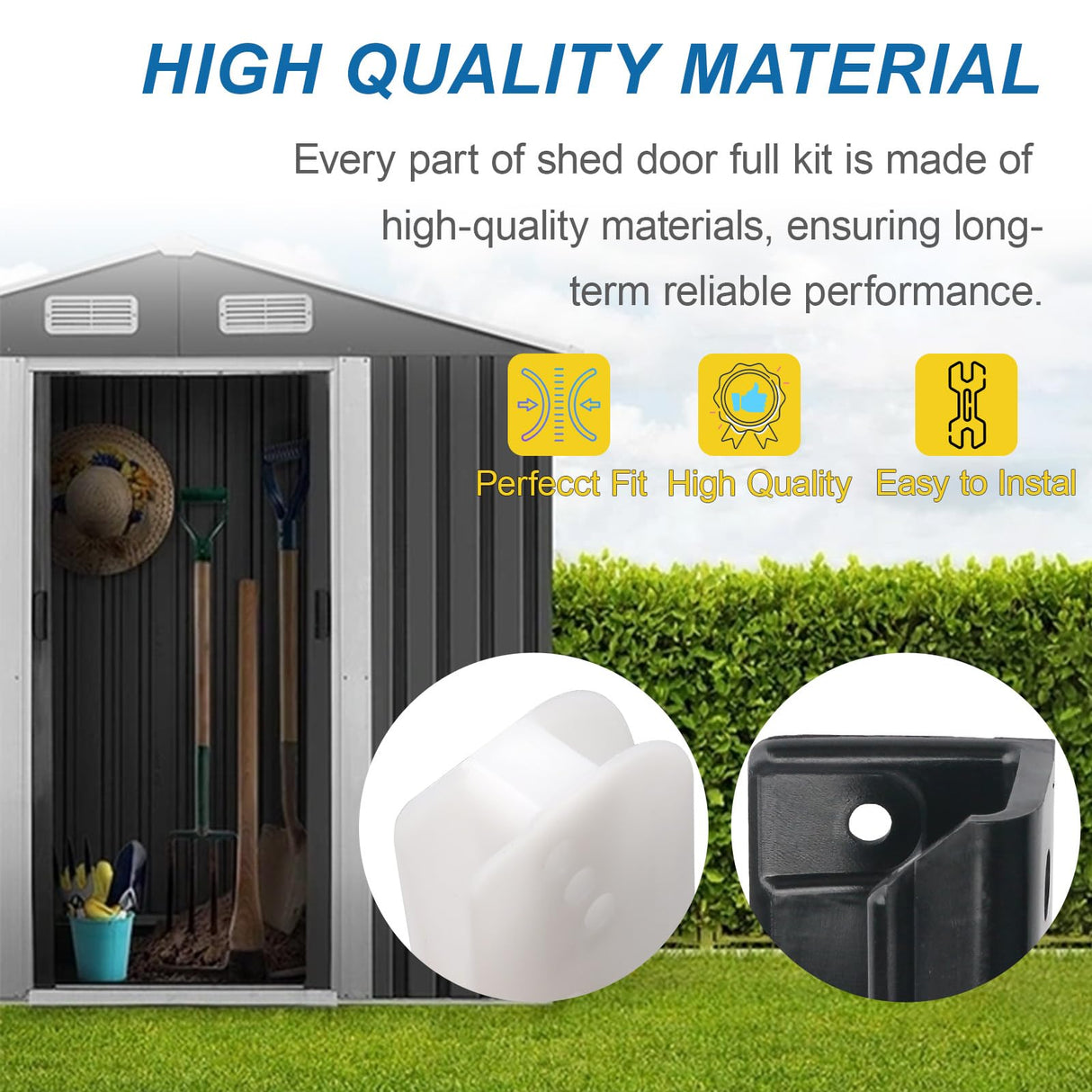 EAORBD Door Tune-Up Kit for Arrow Shed Storage Products, Dk100-A Sliding Shed Doors Kit EAORBD