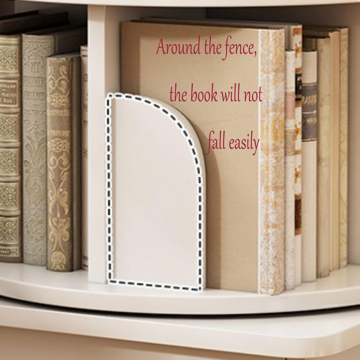 TruRim 360° Rotating Small Space Bookshelf – White Wooden Tower with Six-Tier Storage for Home Use TruRim