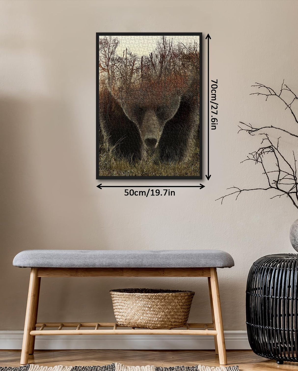 Animal Bear Jigsaw Puzzles for Adult 1000 Piece, Difficult Hard Impossible Puzzles for Adults, Nature Hunting Puzzle 1000 Piece BBOLDIN