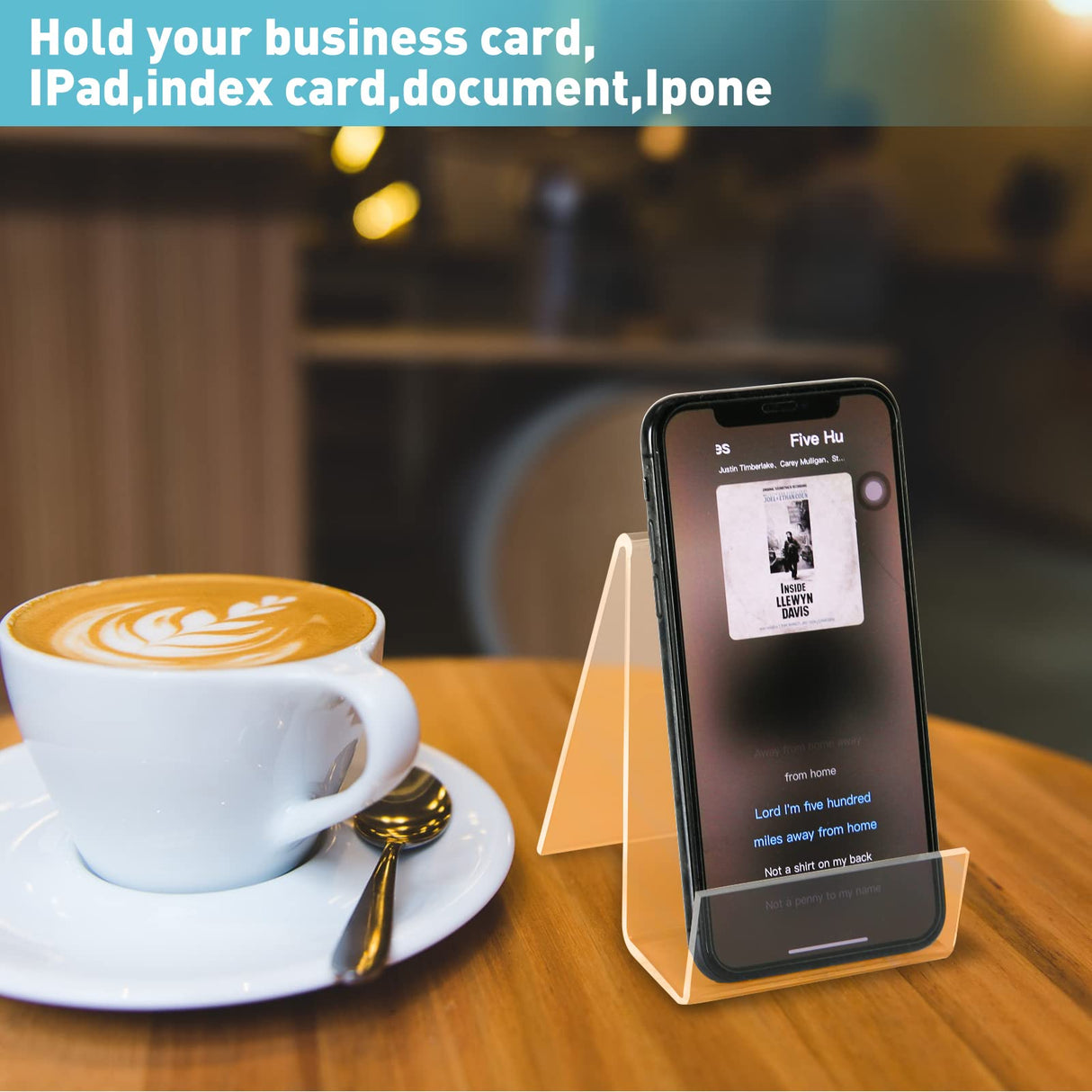 trophable 4 Pack Acrylic Book Stand Thickened Clear Book Display Easel Holder for Displaying Tablets Newspaper Magazines Notebooks Textbooks CDs (Clear-Small) trophable