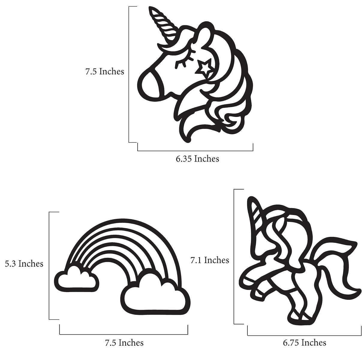 VHALE Suncatchers Craft 3 Sets (9 Cutouts) w Tissue Papers Stained Glass Effect Paper Sun Catcher Kit, Window Art, Classroom Crafts, Creative Art Projects, Kids Party Favors (Unicorn) VHALE