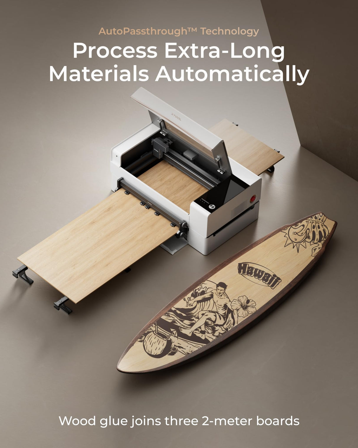 xTool P2S 55W CO2 Laser Cutter, Smart Desktop CO2 Laser Engraver and Cutter Machine, Dual Smart 16MP Cameras, 3D Curved Cylinder Engraving, Create with Wood and Metal Acrylic Glass Fabric Leather xTool