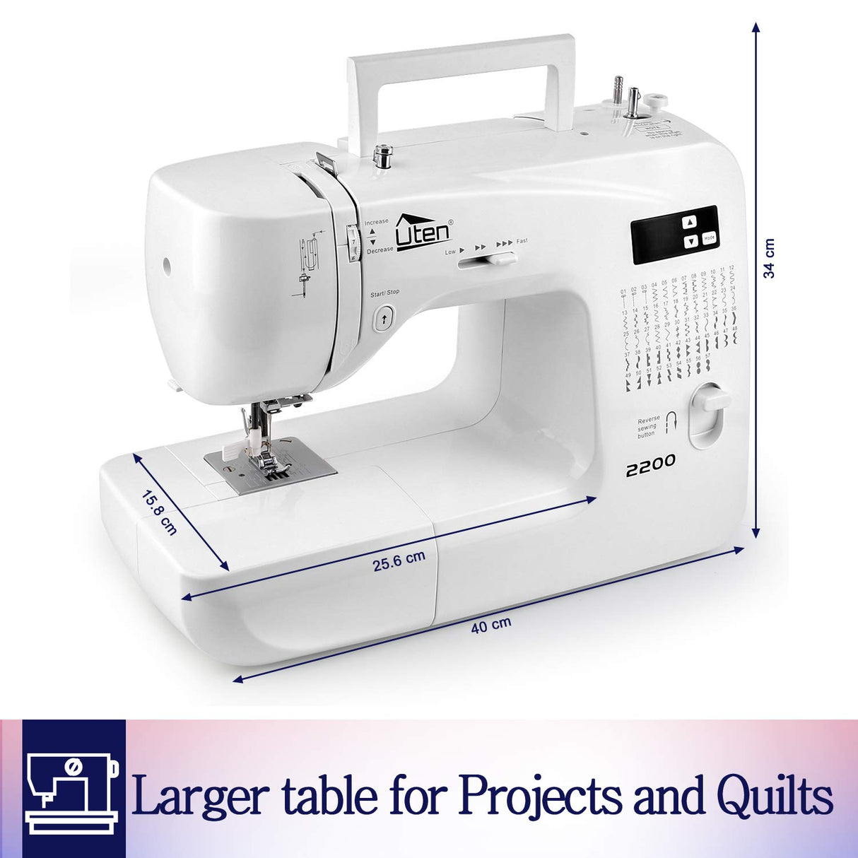 Sewing Machine Computerized Embroidery Sewing Machine with 60 Unique Built-in Stitch Uten