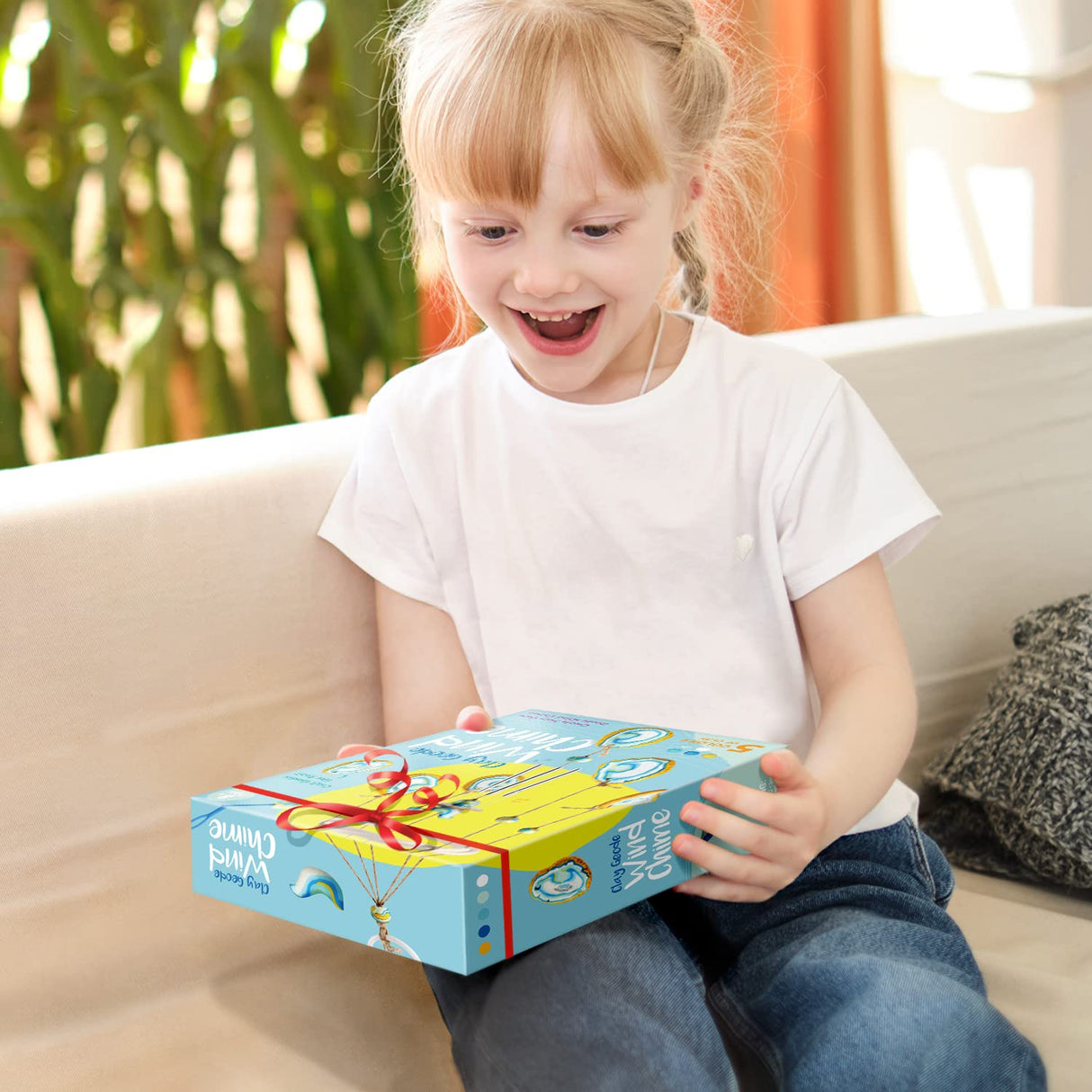 EDUMAN Make Your Own Clay Geodes Wind Chime for Home Garden Decoration, Arts and Crafts for Kids Ages 8-12, Wind Chime Craft Kit for Kids Learning & Educational Project Birthday Gifts for Boys & Girls EDUMAN