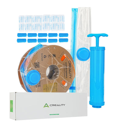 Creality Filament Vacuum 3D Printer Filament Vacuum Storage Kit 350 x 350mm, 10 Vacuum Bags with 10Desiccants, 10 Sealing Clip and 1 Hand Pump