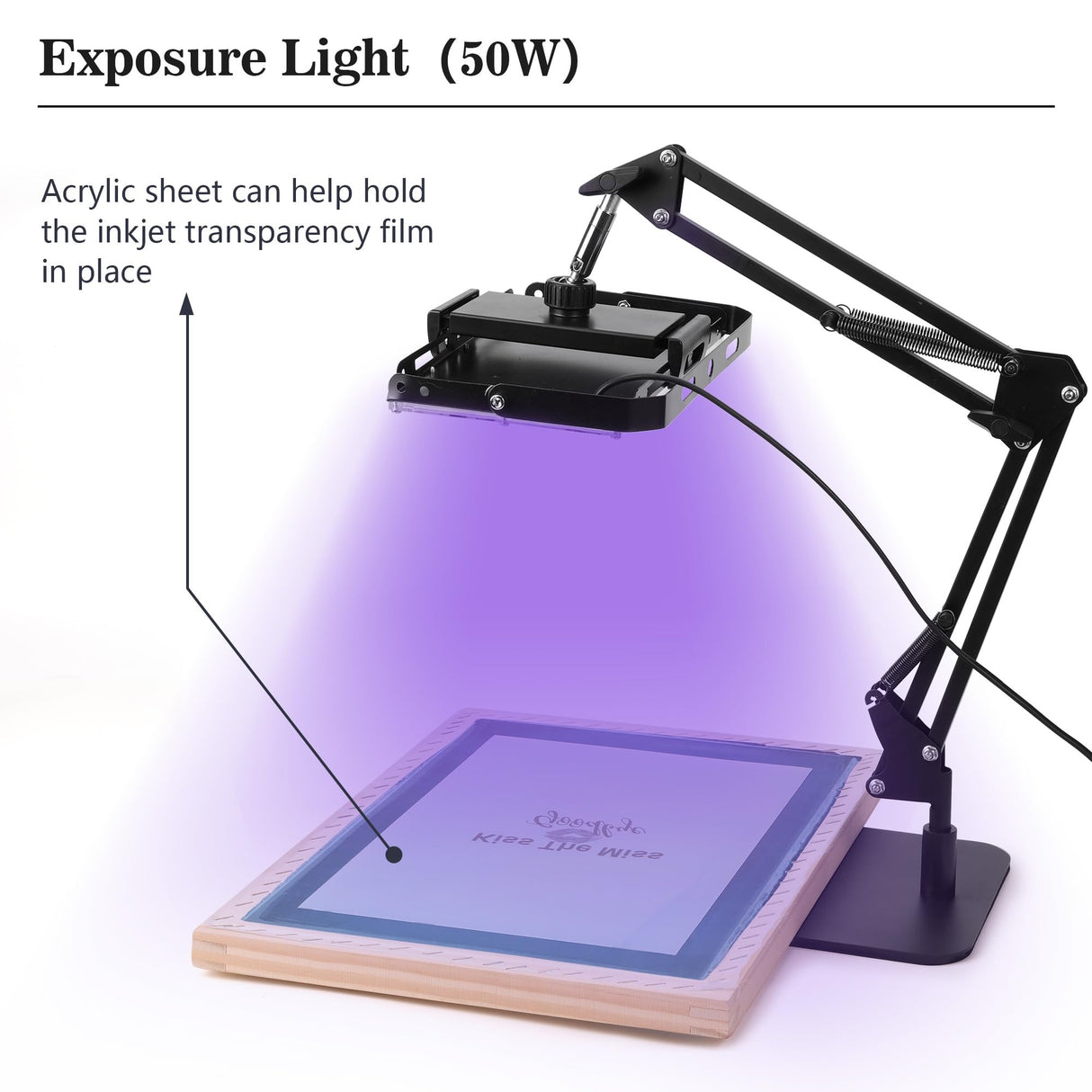 Caydo 66 PCS All-in-One Screen Printing Kit - 50W LED UV Exposure Screen Printing Light, Screen Printing Ink, Screen Printing Photo Emulsion, Instructions Caydo