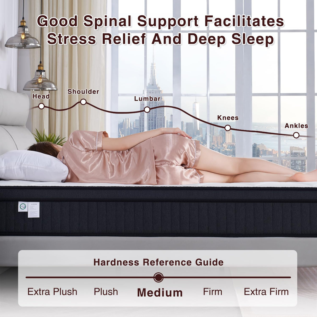 Dreamscape Full Size Mattress, 12 Inch Full Mattress in a Box, Memory Foam Hybrid Matress with Individual Pocket Spring for Motion Isolation, Pressure Relief, Medium Firm Feel, CertiPUR-US Dreamscape