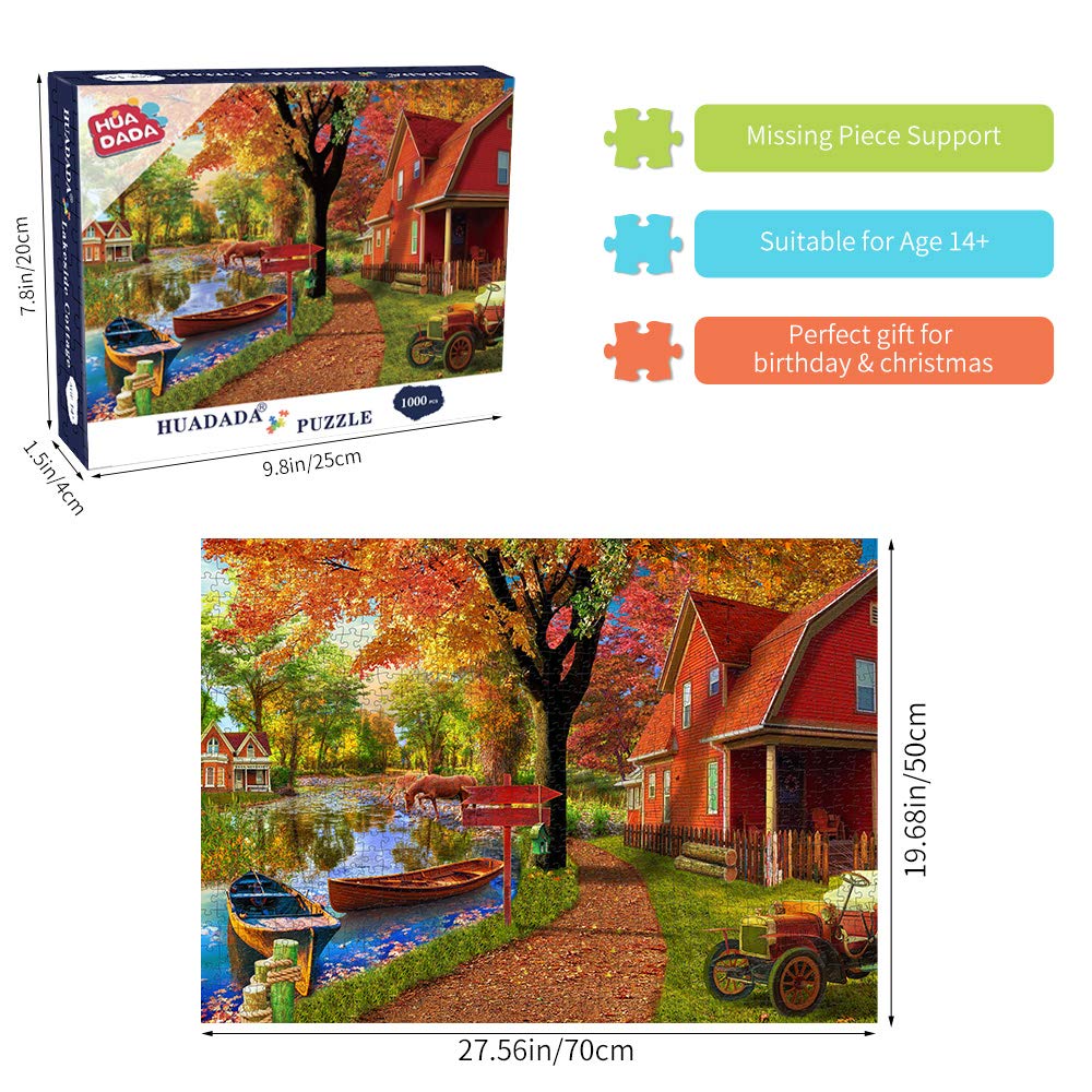 Jigsaw Puzzles for Adults 1000 Piece Puzzle for Adults 1000 Pieces Puzzle 1000 Pieces-Autumn Village HUADADA