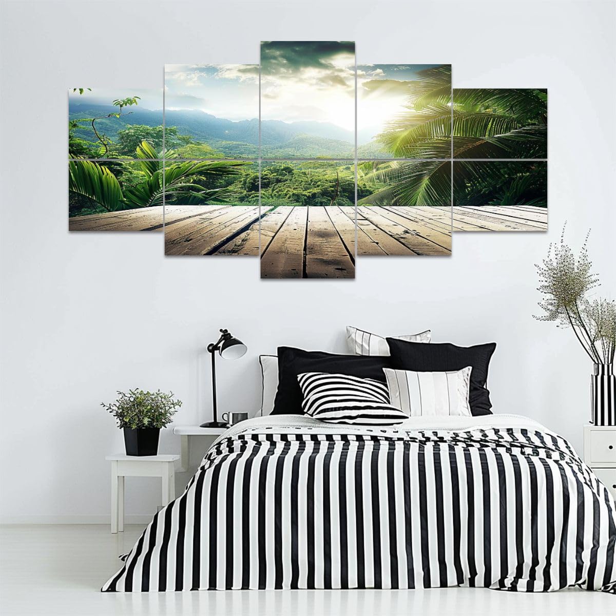 10 Pack Acoustic Panels jungle seychelles island Acoustical Soundproof Wall Panels Sound Absorbing Panel Reduce Room Echo Reverberation Acoustic Treatment AT5ZR4PD