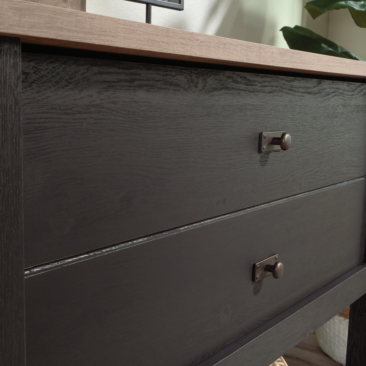 Sauder Cottage Road Lateral File, L: 32.44" x W: 21.81" x H: 29.76", Raven Oak Finish Sauder