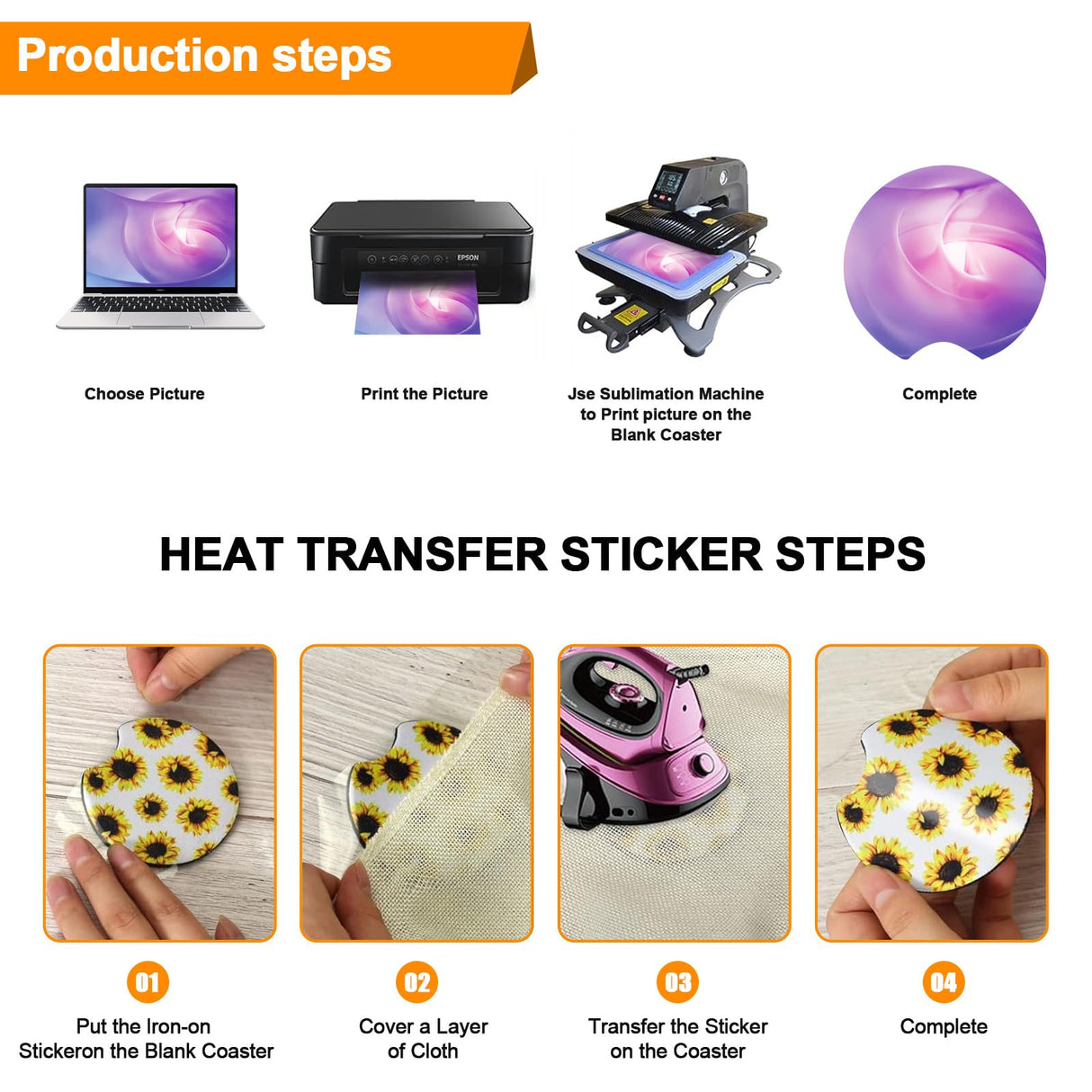 100Pcs Sublimation Car Coasters Blanks Set, 50 Pcs 2.75/0.25 in Neoprene Round Opening Sublimation Coasters, 25Pcs Self-Seal Bags & 25Pcs Car Coaster Display Cards for Sublimation DIY Drink Coaster CJMYHOME