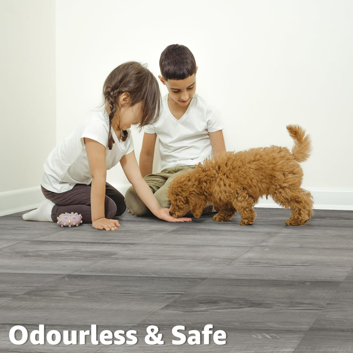 Art3d Peel and Stick Vinyl Floor Tiles 30-Pack 12 x 12 inch, Self Adhesive Waterproof Flooring Wood Planks for Kitchen, Dining Room, Bedrooms, Cover 30 Sq. Ft, Taupe Ash Art3d