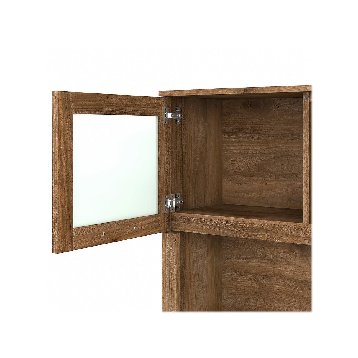 Bush Business Furniture Somerset Office Desk with Drawers and Hutch, 72W, Fresh Walnut Bush Business Furniture