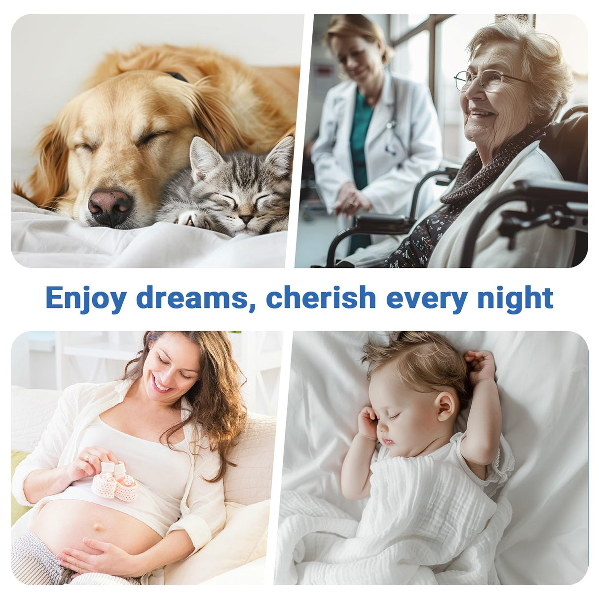 MUXHOMO King Size Mattress Protector, 100% Waterproof Quilted Mattress Cover King Size Bed, Noiseless Soft & Cooling Mattress Pad Cover, Deep Pocket 6"-21", White MUXHOMO