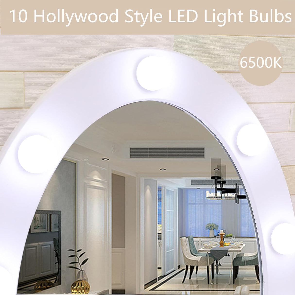 GIMMYFIVE Vanity Desk with Mirror and Lights, Wood Makeup Dressing Table with Oval Mirror & Stool,3 Colors Lighting Modes,Modern Bedroom Dressing Table with 5 Large Drawers for Kids Women Girls,White GIMMYFIVE