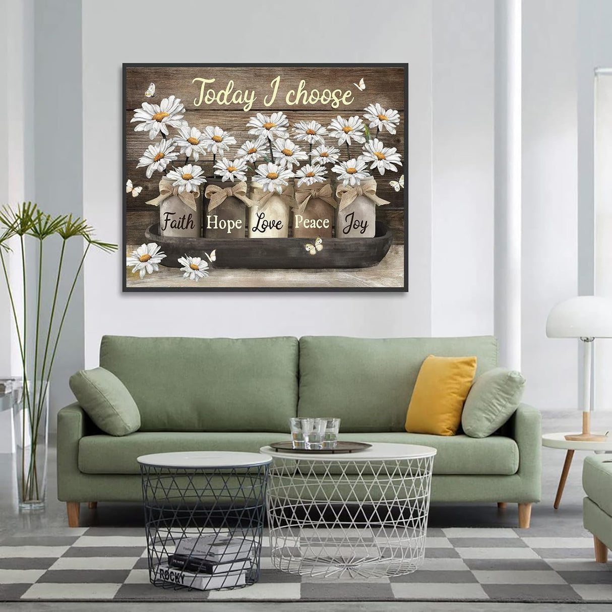 Axquilon Diamond Art Kits for Adults, Inspirational Diamond Painting Kits for Beginners, 5D Daisy Round Full Drill Gem Art for Adults, Paint by Diamonds Pictures DIY Crafts Kits 16x12inch Axquilon