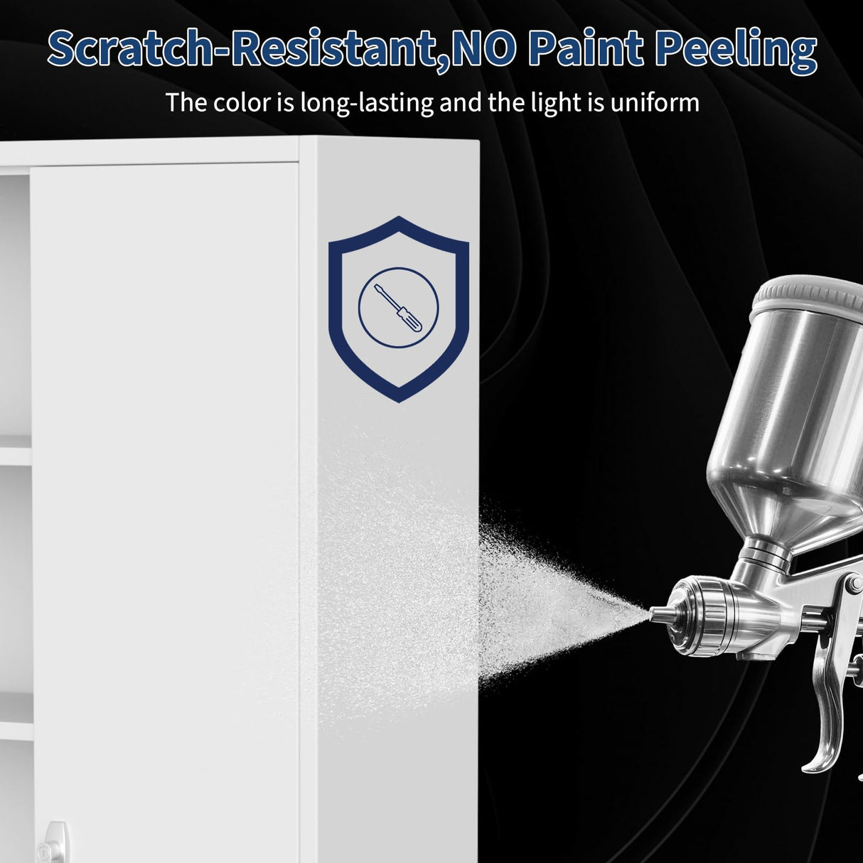 GarveeHome 72 in Steel Rolling Tool Cabinet with Lock | Heavy-Duty Garage Storage w/ 4 Adjustable Shelves & Pegboard | Industrial Organizer for Workshop Home GarveeHome