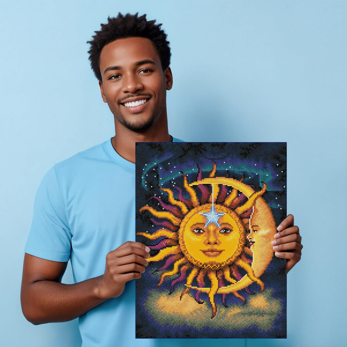 DIAMOND DOTZ Sun & Moon Diamond Painting Kits for Adults - Diamond Art Kits a Relaxing Creative Craft Kit with Dotz Gems 13.8x17.7 DIAMOND DOTZ