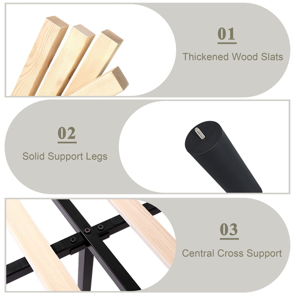 Feonase King Size Bed Frame with Luxury Wingback and Fast Charging Station,Upholstered King Button Tufted Storage Headboard Platform Beds, Wooden Slats Support, Noise-Free, Easy Assembly,Matte Black Feonase